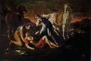 POUSSIN, Nicolas Tanecred and Erminia Sweden oil painting artist